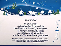 Picture of Seedlings Holiday Tribute Card