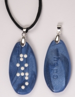 picture of Braille Clay Charm Necklace: Hope