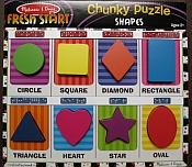 picture of Chunky Shapes Puzzle with Braille