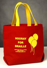 picture of Small Tote: Hooray for Braille