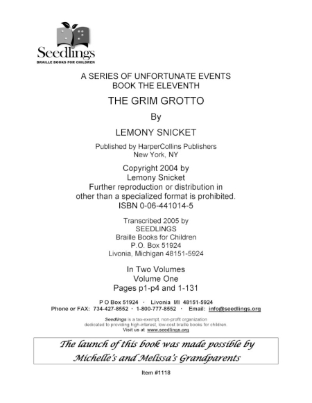 Cover image for The Grim Grotto by Lemony Snicket