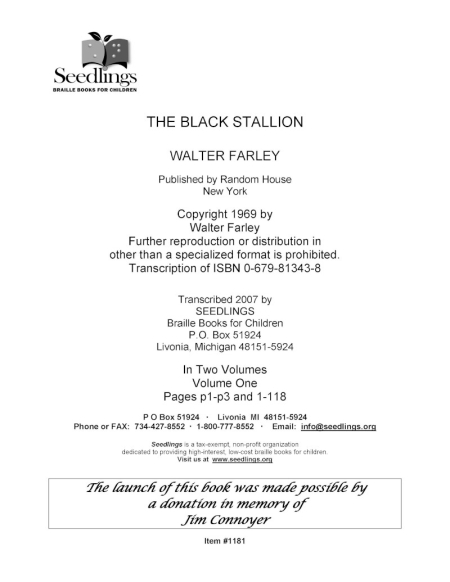 Cover image for The Black Stallion by Walter Farley