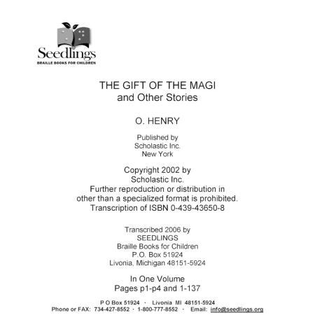 Cover image for The Gift of the Magi and Other Stories by O Henry