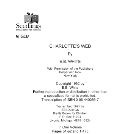 Cover image of Charlotte's web by E.B. White