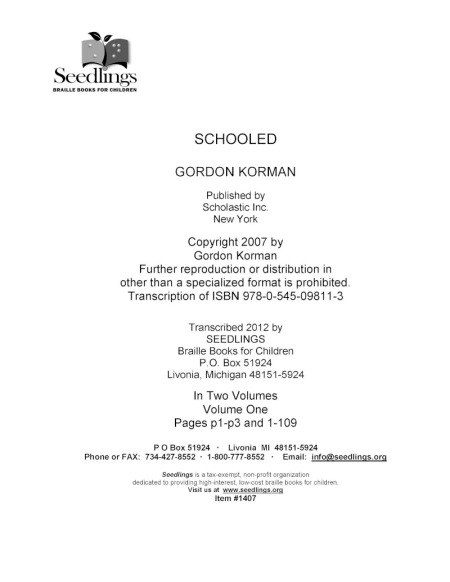 Cover image for Schooled by Gordon Korman
