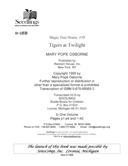 Cover image of Magic Tree House #19 Tiger at Twilight by Mary Pope Osborne