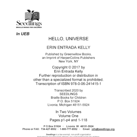 cover image of Hello, Universe by Erin Entrada Kelly