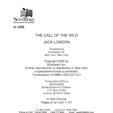 Cover image for The Call of the Wild by Jack London