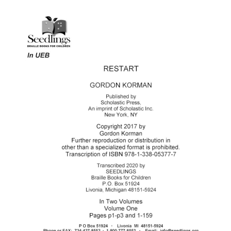 Cover image for Restart by Gordon Korman