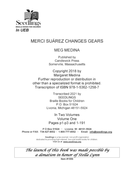 Merci Suarez Changes Gears by Meg Medina