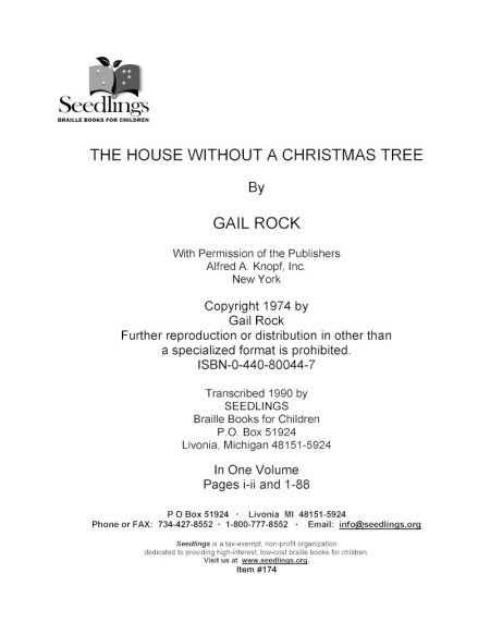 Cover for The House Without a Christmas Tree by Gail Rock