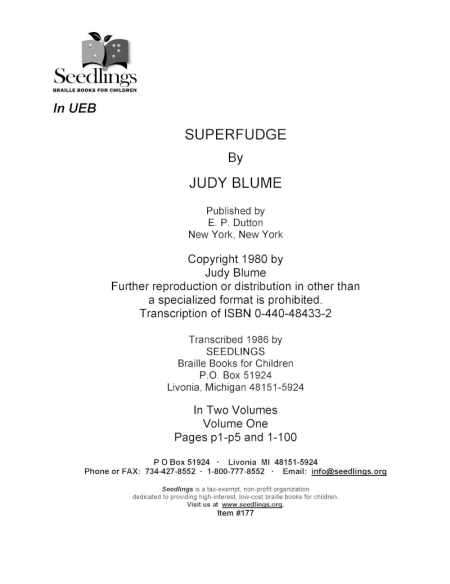 Cover image for Superfudge by Judy Blume