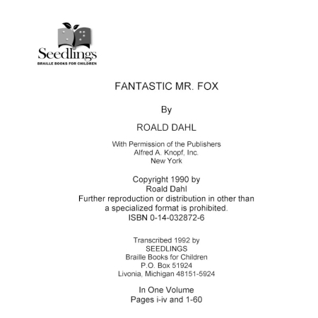 Cover for Fantastic Mr Fox by Roald Dahl