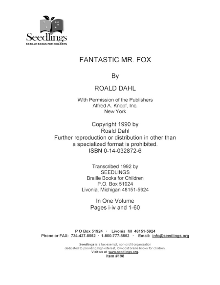 Cover for Fantastic Mr Fox by Roald Dahl