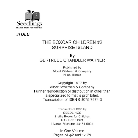 Cover image for The Boxcar Children #2 Surprise Island by Gertrude Chandler Warner