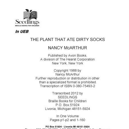 Cover for The Plant That Ate Dirty Socks