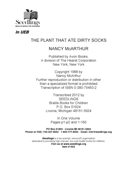 Cover for The Plant That Ate Dirty Socks