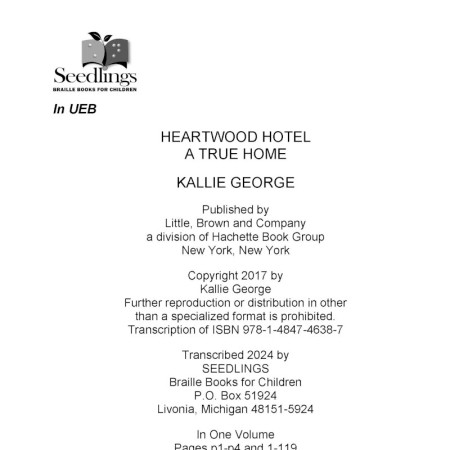Cover for Heartwood Hotel A True Home