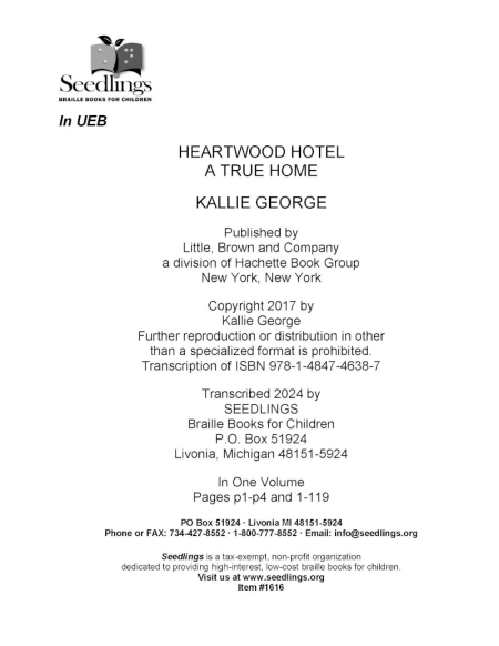 Cover for Heartwood Hotel A True Home
