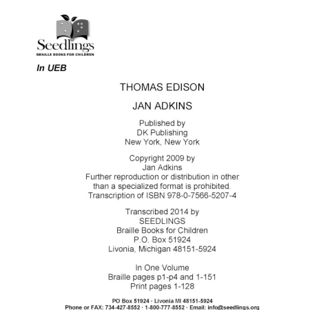 Cover for Thomas Edison