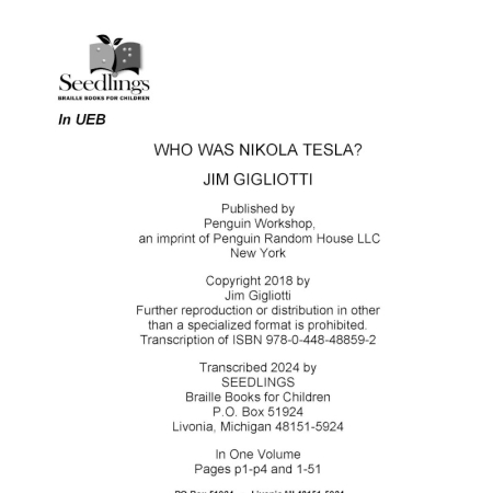 Cover of Who Was Nikola Tesla? by Jim Gigliotti
