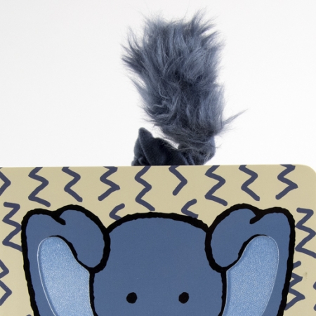 Cover of If You Were an Elephant with illustration of elephant, touchable tail, braille sticker.