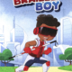 Cover of Braille Boy with braille and a picture of a super hero with glasses and red-and-white cane