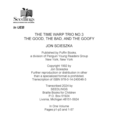 Cover of The Time Warp Trio #3: The Good, the Bad, and the Goofy by Jon Scieszka