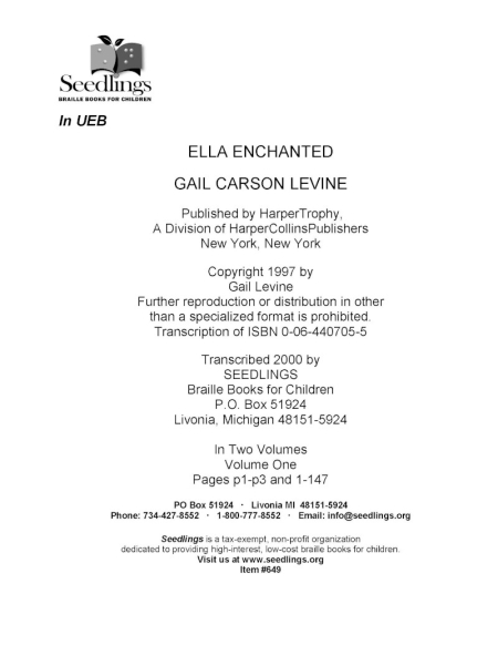 Cover of Ella Enchanted by Gail Carson Levine