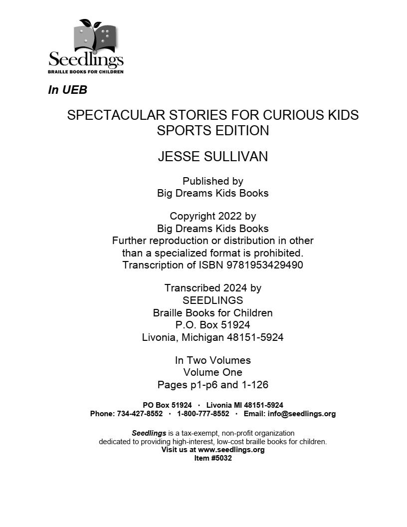 Spectacular Stories for Curious Kids: Sports Edition [2 vol.] [POD ...
