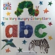 Cover of The Very Hungry Caterpillar's ABC book with a white background and images of the hungry caterpillar, a bird, and a zebra.