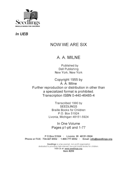 Cover image for Now We Are Six by A. A. Milne