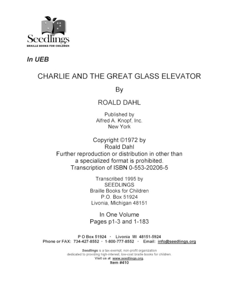 Cover image for Charlie and the Glass Elevator by Roald Dahl