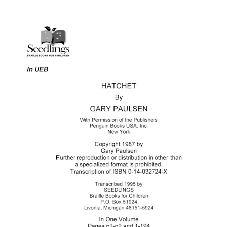 Cover image for Hatchet by Gary Paulsen
