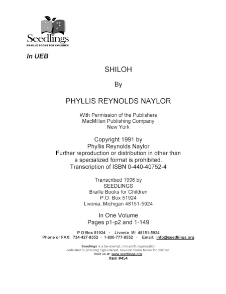 Cover image for Shiloh by Phyllis Rynolds Naylor