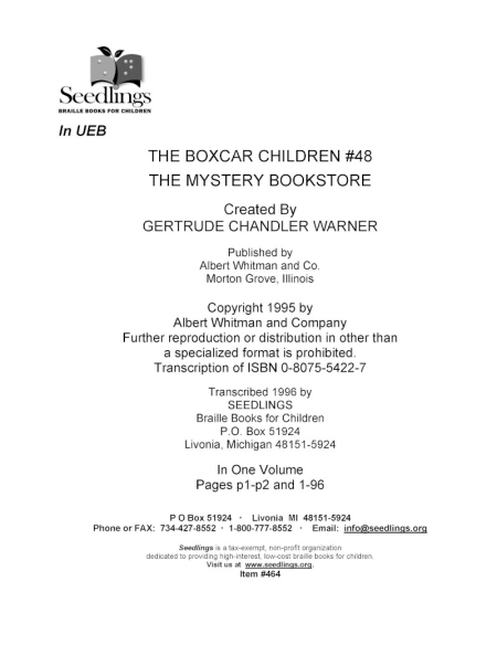 Cover image for The Boxcar Children #48 The Mystery Bookstore by Gertrude Chandler Warner