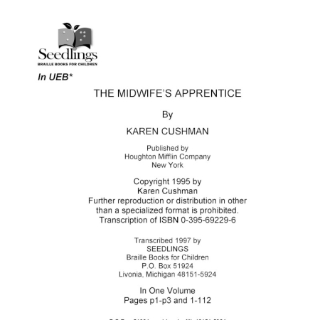 Cover image for The Midwife's Apprentice by Karen Cushman