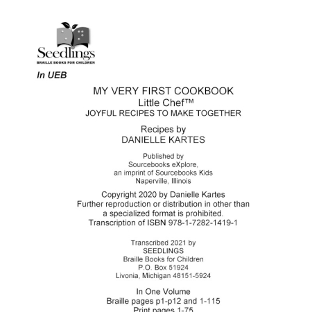 Cover image for My Very First Cookbook by Danielle Kartes