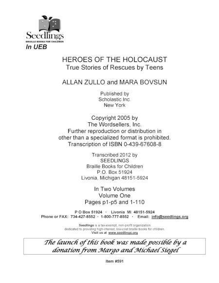 Cover image for Heroes of the Holocaust: True Stories of Rescues by Teens by Allan Zullo and Mara Bovsun
