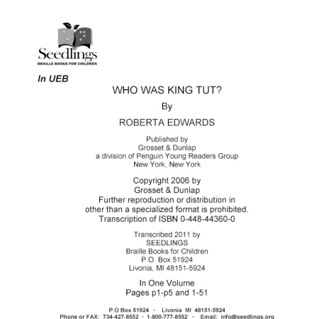 Cover image for Who Was King Tut? by Roberta Edwards