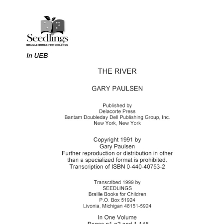Cover image for The River by Gary Paulsen