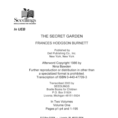 Cover image for The Secret Garden by Frances Hodgeson Burnett