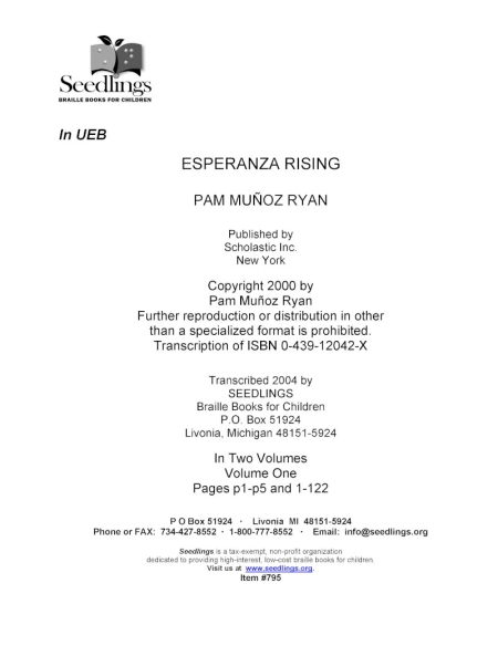 Cover image for Esperanza Rising by Pam Munoz Ryan