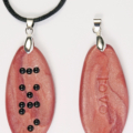 Braille clay charm Love